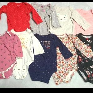 Baby Girl Long Sleeve Onesie Bundle